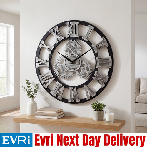 Large gear wall clock 60cm - clock,