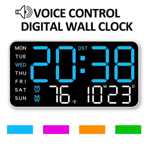 Led wall mounted clock large - led,