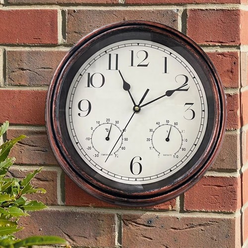 Garden station wall clock with - station,