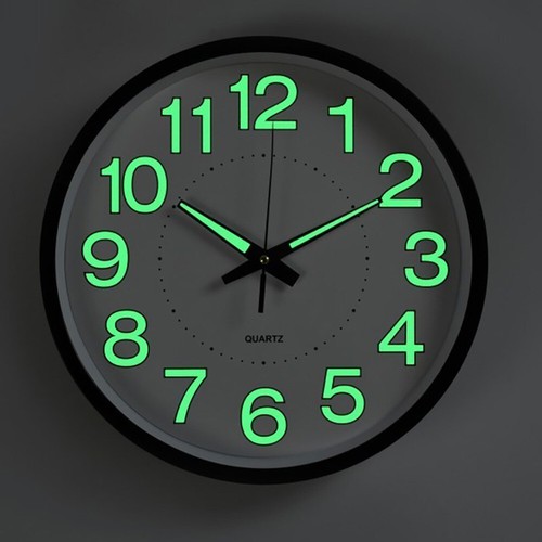 Round luminous wall clock - wall,