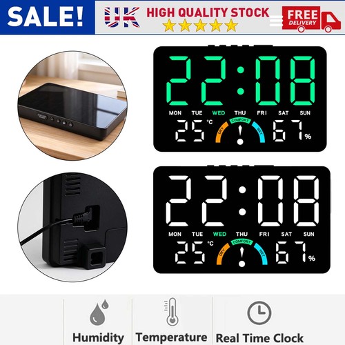 Large led wall mounted clock - mounted,