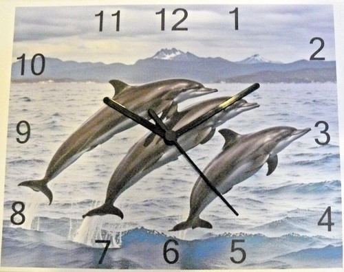 Dolphin wall hanging clock - dolphin,wall,