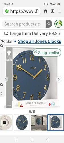 Jones clocks navy - jones, blue