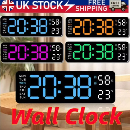 Digital wall clock inch - wall, 9