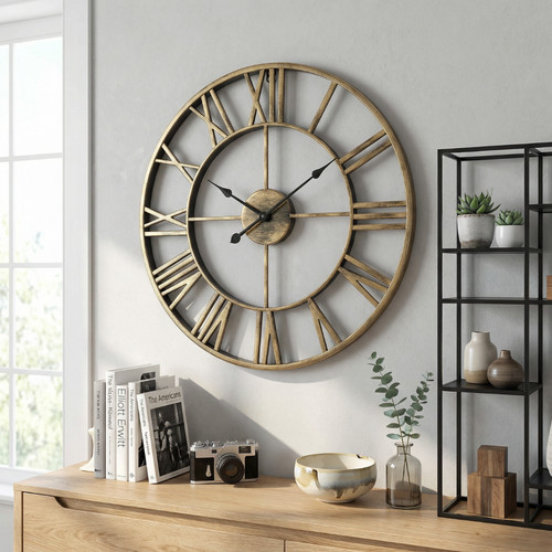 Large wall clocks metal roman - large,