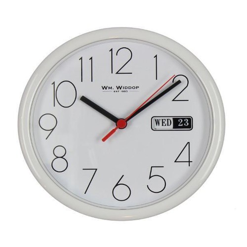 White round wall clock - wall, with