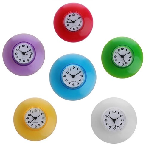 Round shower clock - clock, with