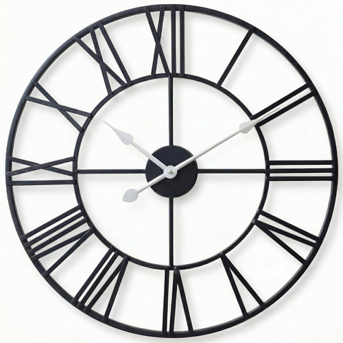 Large black metal wall - metal,