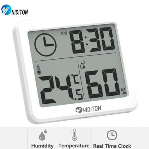 Digital clock with temperature - with,