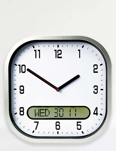Clear time day date wall - time, clock