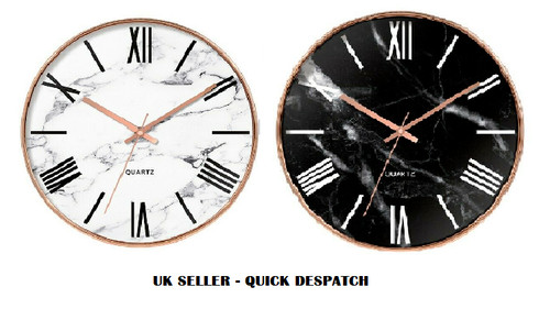 Rose gold wall clock quartz - rose,