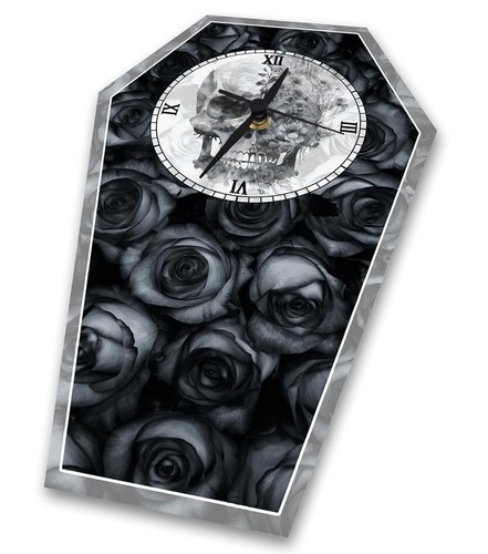 Coffin wall clock gothic - coffin,